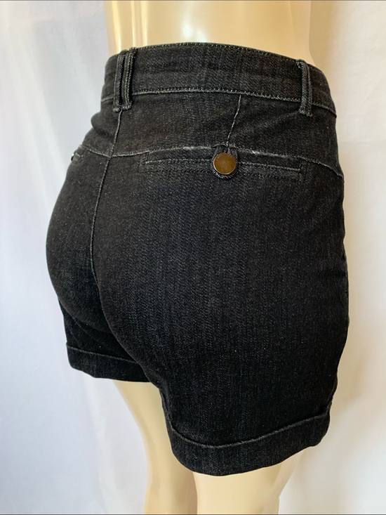 Democracy Pants - DEMOCRACY Women's Indigo Dark Denim Shorts Size 6 Cuffed Hems High Rise NWOT